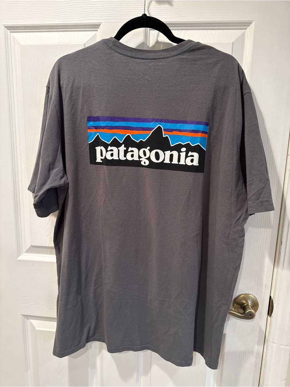 Patagonia Men’s Gray Logo Crewneck Short Sleeve T-Shirt
